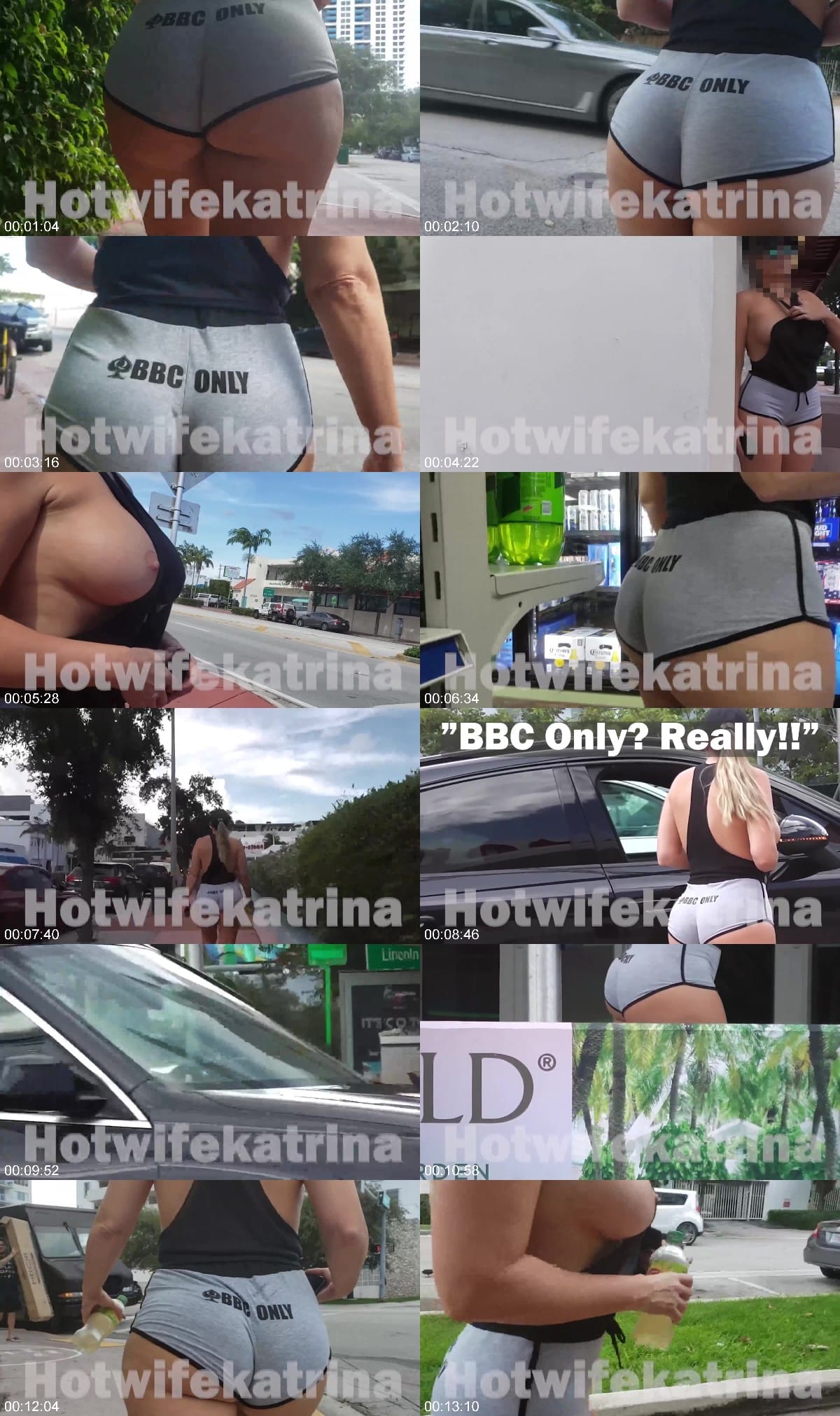 Hotwifekatrina-Bbc Only Booty Shorts All Around Town!!! 2